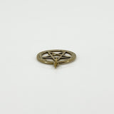 Vintage 9ct Rose Gold Engraved Pentagram / Pentacle Pendant 375 (Birm 1973)