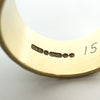 Vintage 9ct Gold Wide Chevron Engraved Full Band Ring 375 Size L (London 1972)