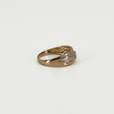 9ct - 10ct Rose Gold Diamond Band / Ring 375 Size P