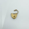 Vintage 9ct Gold Heart Lock Padlock Pendant / Charm 2.2g (London 1976)