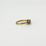 Vintage 18ct Gold & Platinum 0.45ct Diamond Trilogy Ring 750 Size K