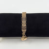 Vintage 9ct Rose Gold 4 Bar Gate 8” Bracelet 375 (London 1987) 19.7g