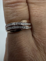 9ct - 10ct Rose Gold Diamond Band / Ring 375 Size P