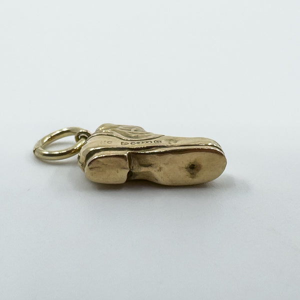 Vintage 9ct Gold Shoe Boot Pendant / Charm 375 (Chester 1957)