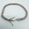 Sterling Silver 4.30ct Pink CZ Tennis 7.5” Bracelet 925