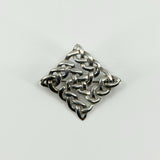 Vintage Sterling Silver Square Celtic Brooch 925
