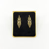 Large Vintage 9ct Gold 4 Bar Gate Drop Earrings 375
