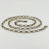 Chunky Vintage Sterling Silver 26.5” Rolo Links Chain / Necklace 925