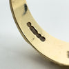 Vintage Chunky 9ct Gold Floral Engraved Buckle Ring 375 Size O 6.2g
