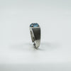 Vintage 2ct Blue Topaz Ring in Sterling Silver Size K