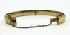 Vintage Rolled Gold Oval Foliate Engraved Hinged Bangle / Bracelet
