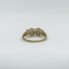 9ct Gold Tanzanite Cluster Ring Size V (Birmingham 2006) 