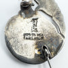 Vintage Siam Red Enamel Brooch in Sterling Silver 925 Goddess of Lightening 