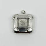 Large Antique 1904 Sterling Silver Reversible Vesta Case Engraved Locket 925