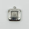 Large Antique 1904 Sterling Silver Reversible Vesta Case Engraved Locket 925