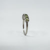 Sterling Silver 1ct Peridot 5x Stone Half Hoop Ring Size N  