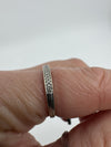 9ct White Gold 0.11ct Diamond Skinny Band / Ring 375 Size M Wedding Eternity