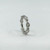 New CZ Pear Cut Full Band Ring in Sterling Silver 925  Size N Eternity Wedding 