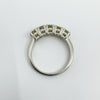 Sterling Silver 1ct Peridot 5x Stone Half Hoop Ring Size N  