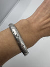 Sterling Silver Celestial Diamond Star Studded Bangle 925