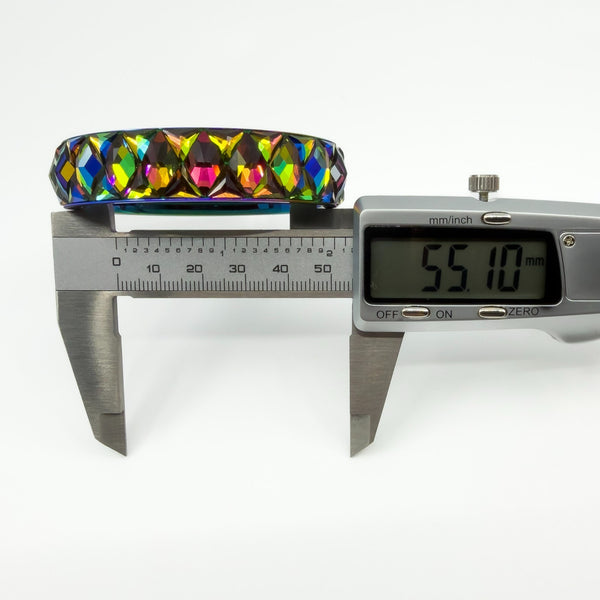 Small Swarvoski Multicoloured Irridescent Curiosa Crystal Bangle / Bracelet