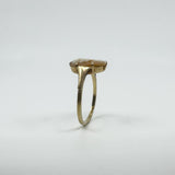 Vintage 9ct Gold Small Left Facing Carved Cameo Ring 375 Size P 