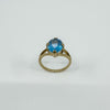 9ct Yellow Gold 2.50ct Blue Topaz Solitaire Ring 375 Size N (Birm 2006)