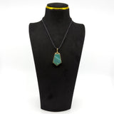 Large Chunky Vintage 9ct Gold Double Sided Green & Orange Agate Fob Pendant 375