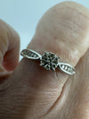 9ct White Gold Diamond Engagment Ring 375 Size L