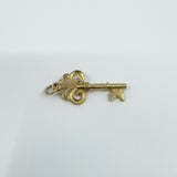 Large Vintage 10ct Gold Key Pendant / Charm