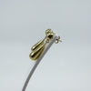 Chunky Vintage 9ct Gold Tear Drop Earrings 375 (Art Deco Style)