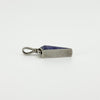 Chunky Vintage Double Sided Blue Agate & MOP Fob Pendant 925 by DSW