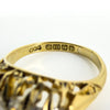Antique 18ct Gold 0.32ct Diamond Boat Ring 750 Size N (Birm 1914)