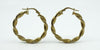 Large Vintage Twisted 9ct Gold Hoop Earrings 375