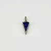 Chunky Vintage Double Sided Blue Agate & MOP Fob Pendant 925 by DSW