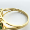 14ct Gold 0.45ct Emerald & Diamond Ring Size N 585
