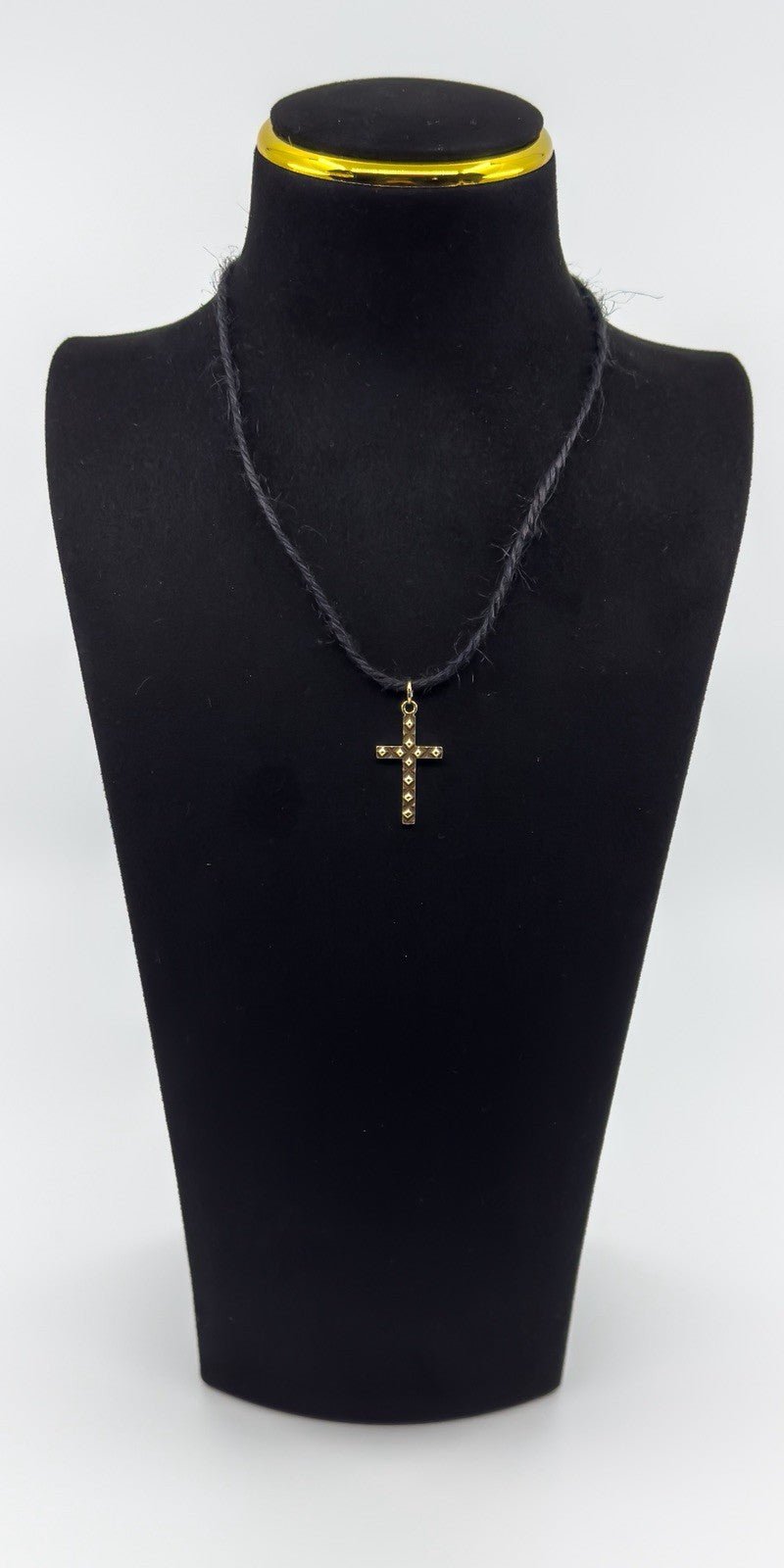 Vintage 9ct Gold Diamond Cut Christian Cross Pendant / Charm 375 Reversible 3d