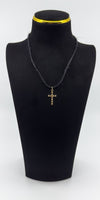 Vintage 9ct Gold Diamond Cut Christian Cross Pendant / Charm 375 Reversible 3d