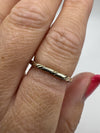 9ct White & Yellow Gold Two Tone Twisted Hexagonal Full Band Ring 375 Size L - M
