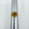 Vintage 9ct Gold 4.40ct Citrine Solitaire Cocktail Ring 375 Size K - L Birm 1992