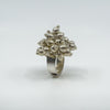 Articulated Large Sterling Silver Beaded Ball Bobble Ring Size P 