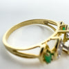 14ct Gold 0.45ct Emerald & Diamond Ring Size N 585
