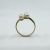 Vintage 9ct Gold 4x Pearl Ring 375 Size P