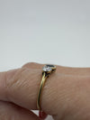 Vintage 18ct Gold 1.10ct Diamond & Sapphire Trilogy Ring 750 Size P