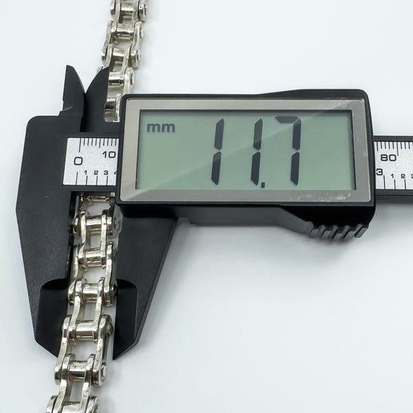 Unusual Sterling Silver Chunky Biker Chain Links 9.3" Bracelet 925 Heavy 71g