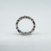 New CZ Pear Cut Full Band Ring in Sterling Silver 925  Size N Eternity Wedding 