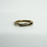 Small Antique 15.9mm Georgian 14ct Gold Engraved Chased Spilt Ring 585