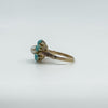 Antique 14ct Gold Pearl & Turquoise Ring Size L 