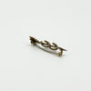 Antique Victorian 9ct Rose Gold Double Lucky Horseshoe & Arrow Brooch 375