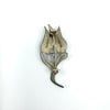 Vintage Sterling Silver Filigree Dutch Tulip Flower Brooch 925